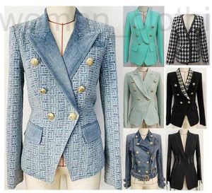 Designer Womens Suits Blazers Spring Autumn Winter Jackets Casual Coat Fashion Denim Slim Jacket Designer Styles Stripes Plaid M￶nster 4xen