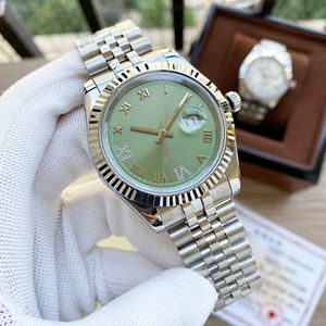 Mechanische Herren Uhren Automatische Wickel -Gentlemans Uhr 31/36/41 mm Silber Zifferblatt Original Edelstahlgurtpaar Armbanduhr Montre de Luxe