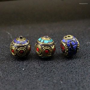 Beads 6pcs Fashion Nepal Copper Spacer 15mm Handmade Brass Charm Metal Fit Bracelets DIY Jewelry Making Accesssories