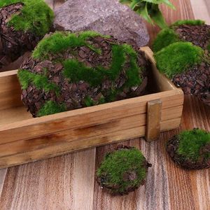 Decorative Flowers 6Pcs/Set Foam Moss Stones Lifelike Green False Rock Stone For DIY Vase Garden Plants Decoration Prop