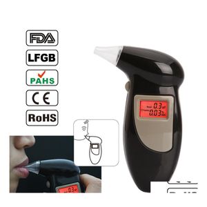Alcoholism Test Car Police Handheld Alcohol Tester Digital Breath Breathalyzer Analyzer Lcd Detector Backligh Drop Delivery Mobiles Dhmak