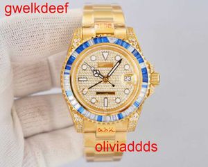 High Quality Fashion Iced Out WatchesMens Wrist Luxury Round Cut Lab Gr DDGU WNKB987