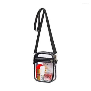 Pacotes diurnos sacos de sacos de estádio transparentes para mulheres bolsas homens mais dentro do bolso Crossbody Strap Ajusta Strap Concert