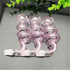 Pote de vidro de vidro de gama de vidro duplo rosa Bongas de ￳leo Bongas de ￳leo Bolsas de ￡gua Bolsas de ￳leo fumando gr￡tis