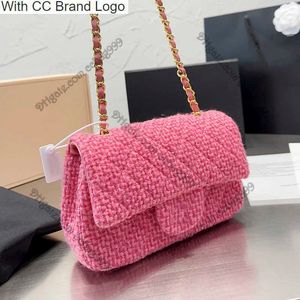 CC Cross Body 22K Designer luksusowe francuskie klapy kwadratowe torby szydełkowe tweed diamentowe pikowane klasyczne torebki złoto metalowe sprzęt klucz na ramię sakoch crossbody sacoch