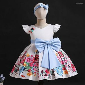 Girl Dresses Flowers Costum For Girls Wedding Clothes 1 To 8Yrs Summer Princess Party Events Ball Gown Children Clothing Evening Frocks