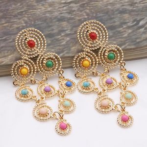 Orecchini pendenti NeeFuWoFu Drop Fashion Orecchino Boho India Lega di zinco Vintage Large Long Brinco Ear Oorbellen Pendant Jewelry Factory