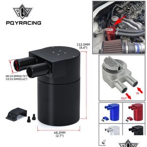 Fuel Tank Pqy Universal Aluminum Alloy Reservior Oil Catch Can Tanks For Bmw N54 335 Black / Silver /Red Blue Pqytk60 Drop Delivery Dh6Ue