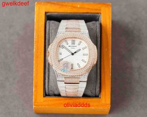 Moda de alta qualidade Iced Out WatchesMens Pulso Luxo Round Cut Lab Gr DDGU R265