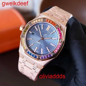 Högkvalitativ mode iced Watchesmens handled lyxiga runda klipp lab gris eccd