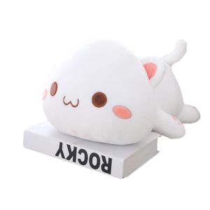 Super Cute Sleeping Cat Doll Stuffed Animals 35CM Plush White Grey Kawaii Kitty Stuffed Toys Kids Gift