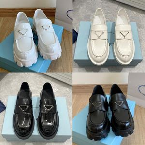 Mit Box Prad 2022 Desinger Frauen Loafers Freizeitschuhe Monolith Dreieck Logo Schwarz Schuh Erhöhen Plattform Turnschuhe mit Box 35-40 WV