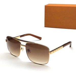 2023 Fashion Attitude Sonnenbrille Designer-Sonnenbrille Klassische Herren-Sonnenbrille mit quadratischem Metallrahmen Beliebte Retro-Avantgarde-Sonnenbrille für den Außenbereich mit UV-400-Schutz