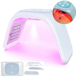 Tri-dobra 372 Lâmpadas 7 Color PDT LED Light Terapia Máquina Facial com UV Tanning Nano Spray Compressa quente EMS Levantamento