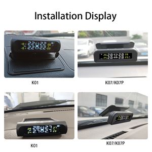 Acceo Smart TPMS Auto Reifendruck Alarm Monitor System 4 Sensoren Display Solar Intelligente Reifendruck Temperatur Warnung