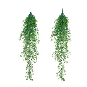 装飾的な花人工偽の吊り花輪のぶどうの木のつるのつる葉壁パーティーの装飾緑のガーデニングガーランド収穫シミュレーション
