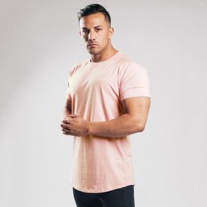 Erkek Tişörtler Büyük tip erkekler gevşek t-shirt pamuklu gündelik moda büyük boy erkek tişört spor salonu Sokak kıyafeti fitness spor giyim