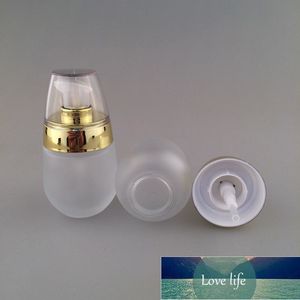 Dispenser per bottiglie da viaggio Nuovo barattolo cosmetico in vetro smerigliato da 30 ml/1 oz per contenitori cosmetici vuoti con pompa pressata per shampoo essenziale