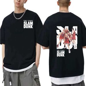 Męskie koszulki anime Pierwsza slam dunk t shirt unisex japońskie slam dunk shohoku koszyka koszyka TSHIRT Sakuragi Hanamichi Print Tee koszulka 022223h