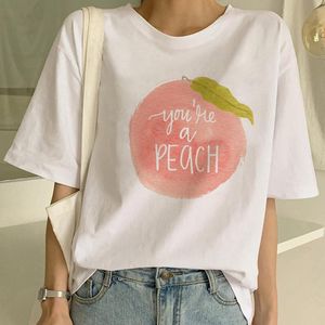 Camas femininas Fruta fofa Harajuku Kawaii Camisa de desenho animado Mulheres Ullzang Small Fresh Fresh 90S Fashion Tshirt