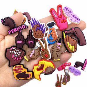 30 50 100PCS Lady Hole Slipper Accessoires Pvc Soft Manicure Icon Croc Charms for Women Girls Prezent