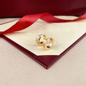 Einfache Liebesfrau Stud Hoop Luxusohrringe Schrauben Sie runde Diamanten wertvolle trendige Spaß Gold Farbe Jewlery Designer für Frauen Herren Diamant Ohrring E23