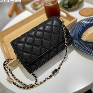 CC Cross Body Caviar Bolsas Designer Bolsas Mulheres Bolsas Com Acessórios De Metal Corrente De Hardware Preto Branco Clássico Acolchoado Xadrez Multi Bolso Crossbody Cartão Ho