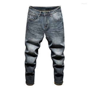 Dżinsy męskie luźne fit męskie spodnie haremowe rozciąganie retro niebieskie workowate dla mężczyzn ubrania męskie dżinsowe spodnie na pełną długość wiosennej jesieni