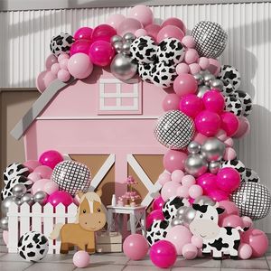 Other Event Party Supplies 116pcs Cowgirl Bachelorette Balloons Garland Arch Kit With Disco 4D Foil Ballon for Birthday Wedding Decoration 230221
