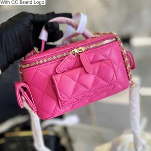 CC Omuz Çantaları Tasarımcı Ayna Kılıfı Mini Vanity Çantalar Zincir Kuzu Dinili Çoklu Flep Pochette Coins Cüzdan Klasik Kapitone Matelasse Crossbody Tap To Toes Make