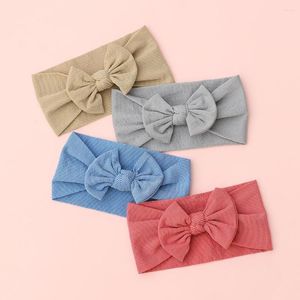 Akcesoria do włosów jesienna bawełna turban bownot dla niemowląt dla dziewcząt opaski na głowę Born Hairband Elastic Headwrap Dzieci Ucha ciepła