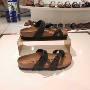 Tyska tofflor Designer Birkinstocks Tyskland Boken Cork Slippers Boken Mayari Men's and Women's Sandals för Summer Wear ZJFR