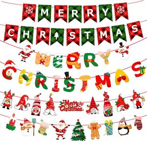 Christmas Decorations High Quality Pull Flag Hanging Wave Corridor Pennant Alphabet Tree Party Decoration DIY
