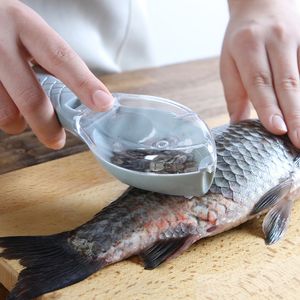 Fruktgrönsaksverktyg Fisk skalor gratrar skrapa rengöring skrapanordning med täcke hemkök matlagning 230222