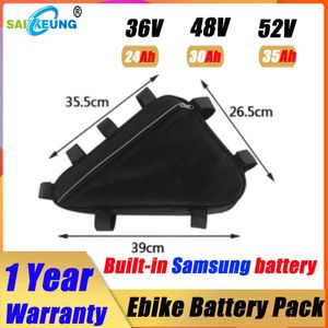 60V72VTRIANGLE Batterysamsung Cell 52V Bateria 48 V EBIKE BATTER 36V 20AH 24AH 30AH 35AH 40AH Ogromna pojemność 2000W z ładowarką