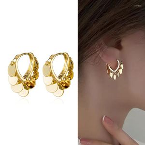 Stud Earrings Punk Circle Vintage Geometirc Tassel Earclip Women Korean Fashion Jewelry Accesorios Mujer 2023