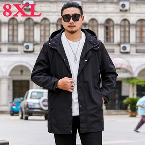 Herrjackor 8xl plus size Spring Autumn Mens Fashion Outerwear Windbreaker Men's Hooded High Quality Casual Sporting Coatmen's