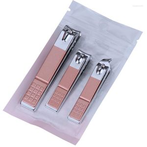 Nagelkonstpaket på mode 3st stora Clipper sned sax set Rose Gold Manicure Pedicure Care Tools Tools