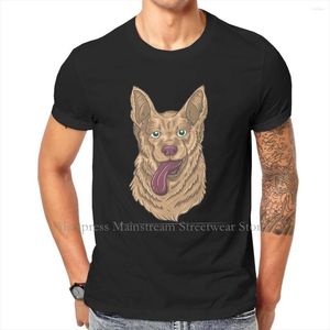 Męskie koszule Brązowy pies z przyjazną twarzą O Tshirt Pure Cotton 2023 Podstawowy koszulka Man's Tops Fashion Fluffy Big Sale