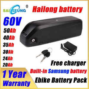 Hailong Pil Velo Batterie 40AH Elektrikli Bisiklet Dönüşüm Kiti 60V 72V 1500W 30AH 20AH 3000W 18650 Samsung Bafang Batarya