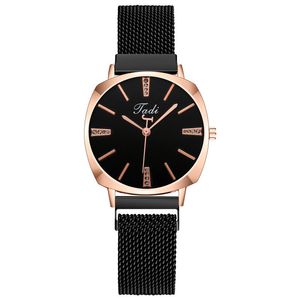 Wristwatches Milan Women's Watch Magnet Buckle Steel Belt Quartz Ladies Fashion Rhinestones Bracelet Women Dress