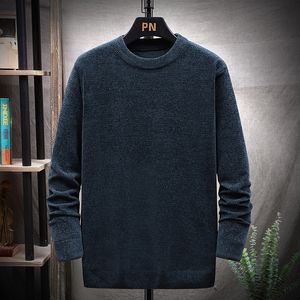 Maglioni da uomo Maglioni kaki neri non stirati per uomo Primavera Autunno Inverno Abbigliamento Pull OverSize 7XL 8XL Pullover casual stile classico 230222