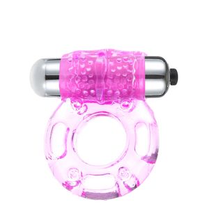 Mini -Vibratoren Cockring Verzögerung Vorzeitige Ejakulation Penis Ball Loop Lock Sex Toys Produkt für Männer