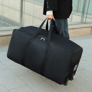 Duffel Torbalar Çok Fonksiyonlu Unisex Unisex Evrensel Tekerlek Seyahat Çantası Büyük Kapasiteli Duffle Dayanıklı Oxford Basit El Çantası Bagaj Bavul 230223