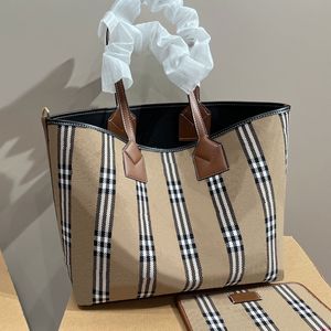 Bolsa de compras xadrez cl￡ssica Bolsas compostas de ombro Mulheres Bolsa de praia Lady Tote Bolsa Bolsas Bolsas Bolsas de Mini Chave de Mini Purse Fiberflax Mini