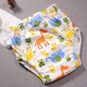 6 stücke Großhandel 6 Schicht Wasserdichte Baumwolle Baby Wiederverwendbare stoffwindeln mit einsätzen Atmungs Training Shorts Unterwäsche Hosen Windel