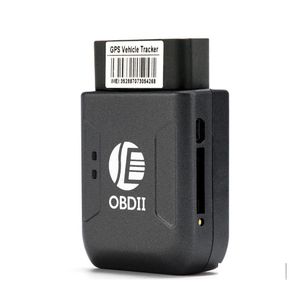 Car GPSアクセサリーOBD2トラッカーTK206 OBD 2リアルタイムGSMクアッドバンドアンチテフト振動アラームGPRSミニトラッキングIIドロップ配信DH2LY