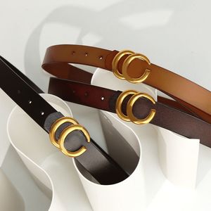 Золотые буквальные ремни для женщин дизайнерский дизайнер роскошный ремень металл гладкий пряжка Cinturon подлинный кожа