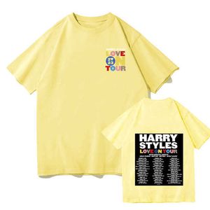 2024 Y2K Men's Love on Tour T-shirt |Camise de algodão estético de hipp hop |Manga curta |Camisa preta y2k 774