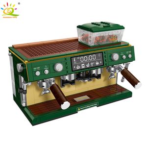 Blöcke HUIQIBAO 928PCS MOC Kaffeemaschine Modell Micro Gebäude Mini Diamant Stadt Freund Bricks Set Kinder Spielzeug Kinder Mädchen Spiel 230222